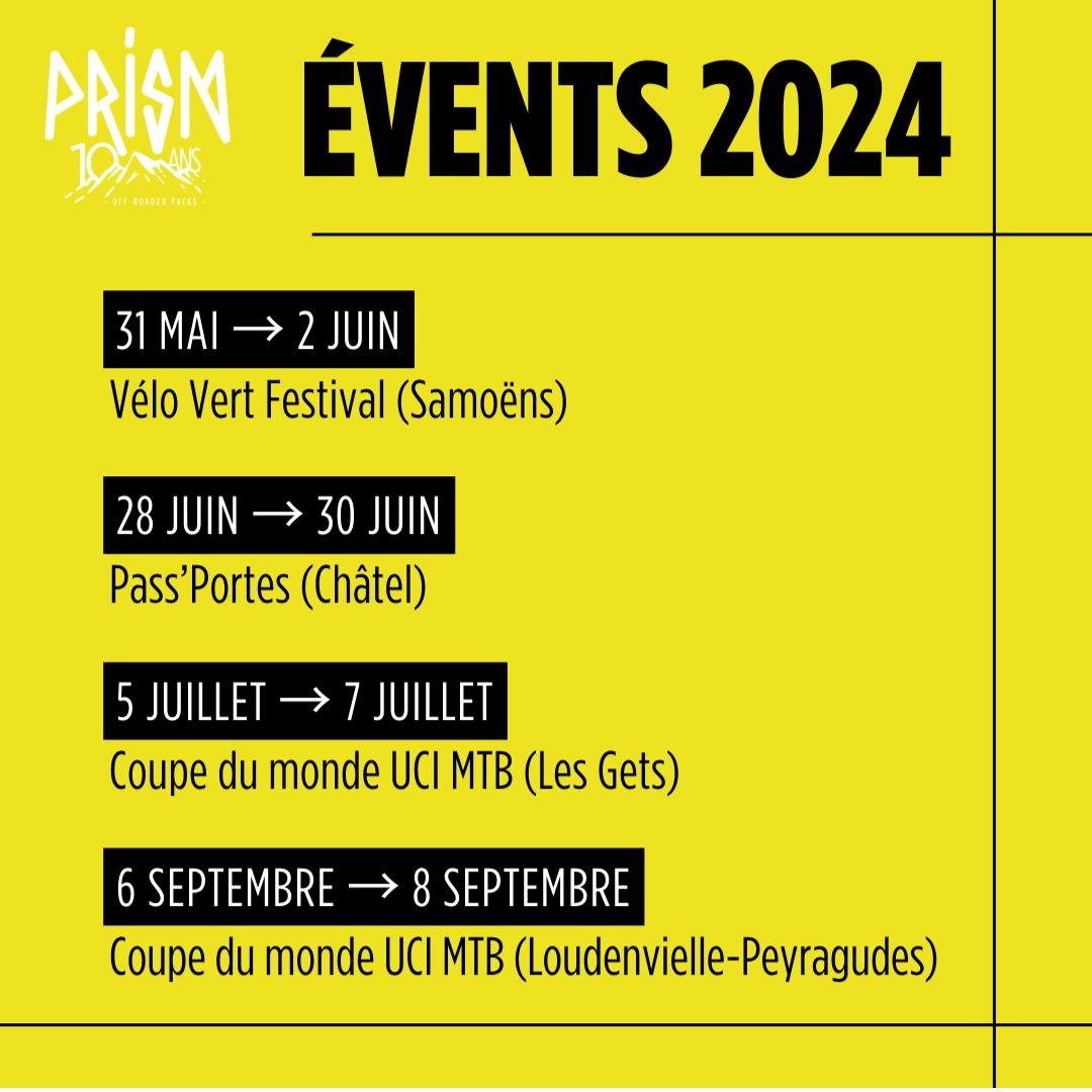 calendrier event Prism 2024