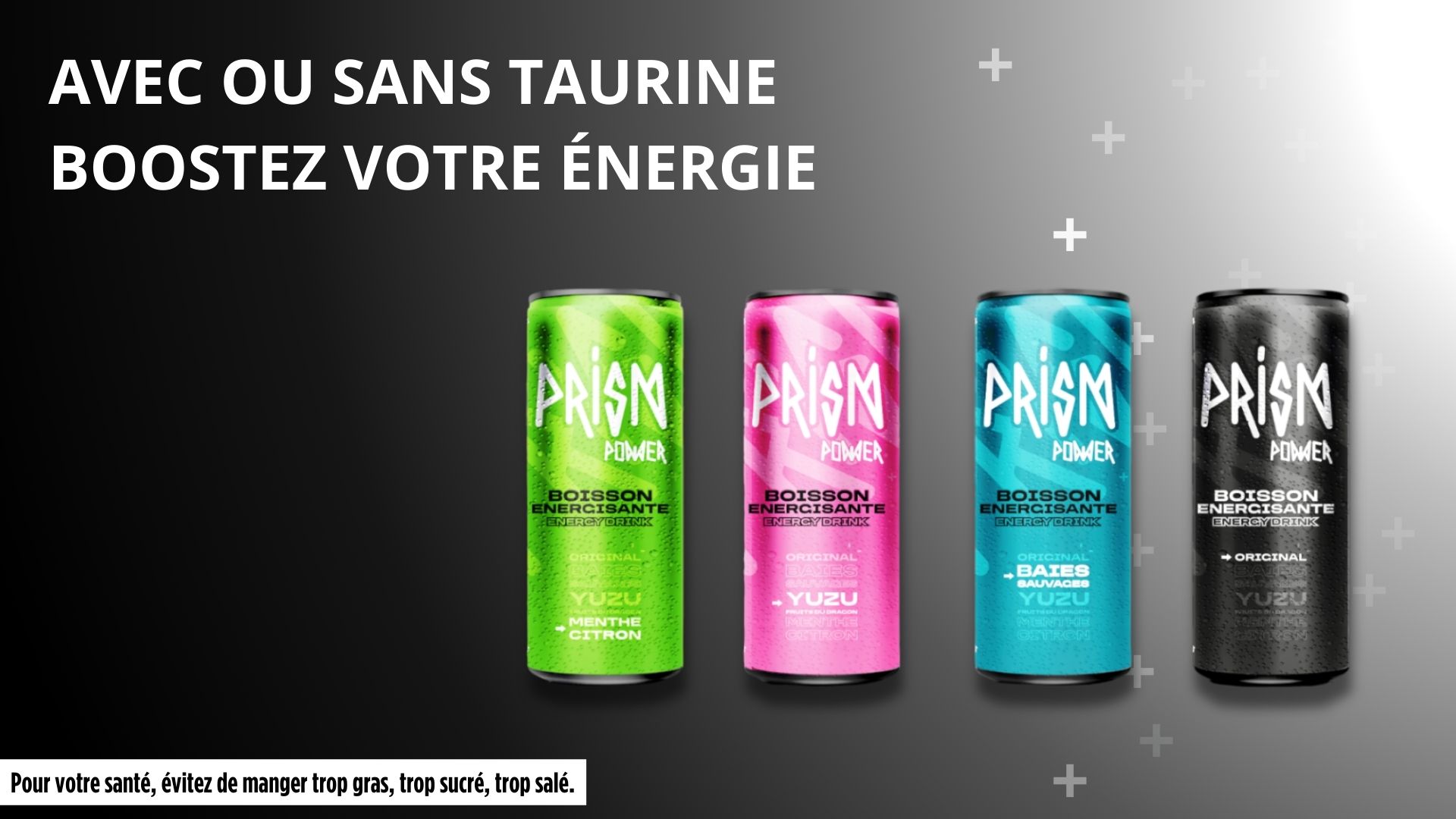 PRISM POWER BOISSON ENERGISANTE TAURINE CAFEINE VITAMINES SPORT